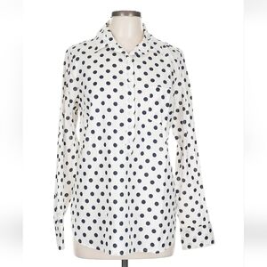 J. Crew Navy Polka Dot Button Down Shirt